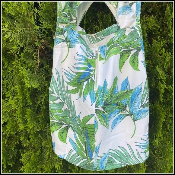 NWT LUCY PARIS GREENLAND TROPICAL CUT OUT DRESS L - Picture 8 of 8